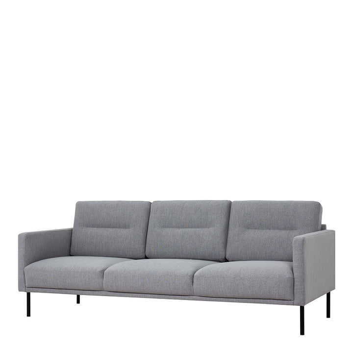 Woolwich 3 Seater Sofa - Grey, Black Legs | Three Seater Sofa | Sofa