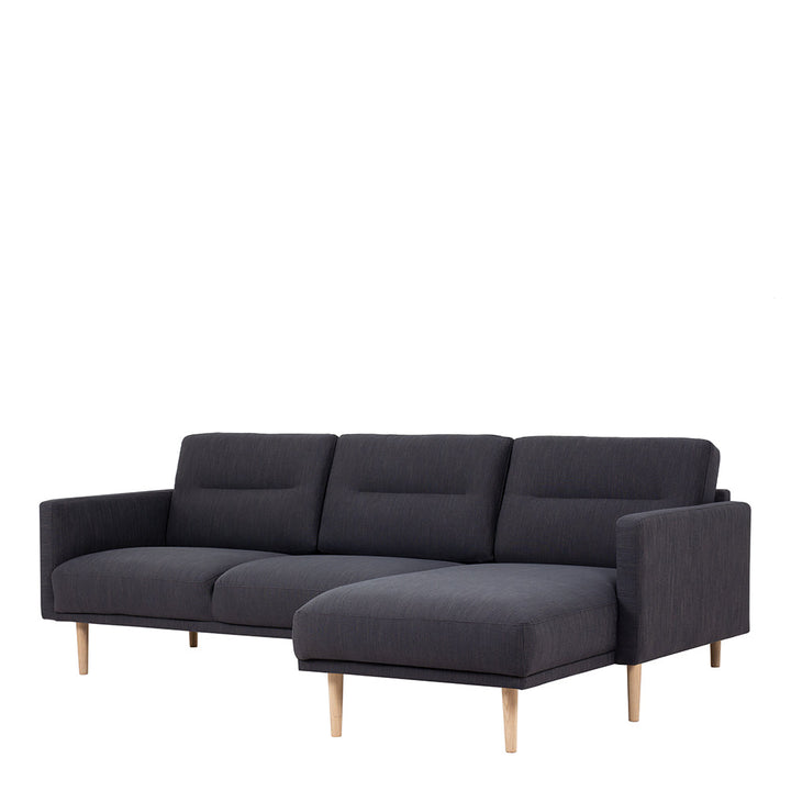 Woolwich Chaiselongue Sofa (RH) - Anthracite, Oak Legs | Chaise longue Sofa | Sofa