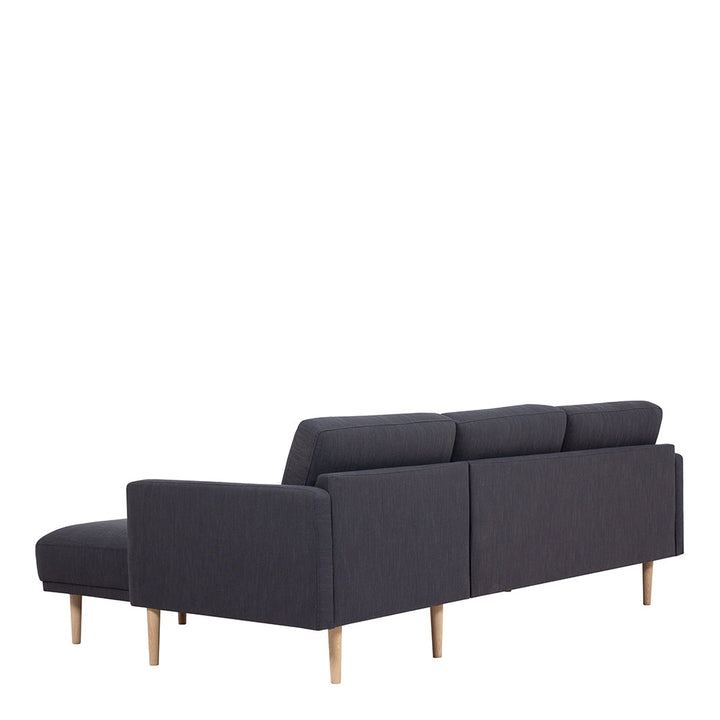 Woolwich Chaiselongue Sofa (RH) - Anthracite, Oak Legs | Chaise longue Sofa | Sofa