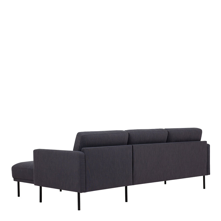 Woolwich Chaiselongue Sofa (RH) - Anthracite , Black Legs | Chaise longue Sofa | Sofa