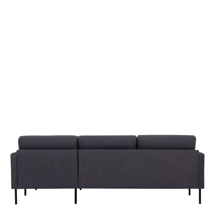 Woolwich Chaiselongue Sofa (RH) - Anthracite , Black Legs | Chaise longue Sofa | Sofa