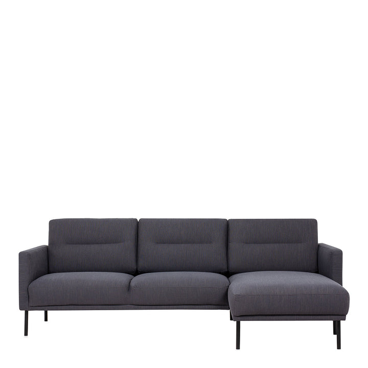 Woolwich Chaiselongue Sofa (RH) - Anthracite , Black Legs | Chaise longue Sofa | Sofa