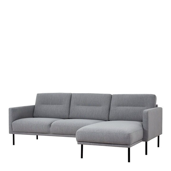 Woolwich Chaiselongue Sofa (RH) - Grey, Black Legs | Chaise longue Sofa | Sofa
