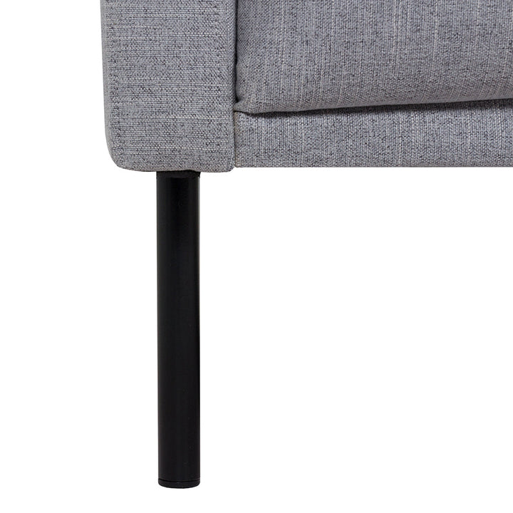 Woolwich Chaiselongue Sofa (RH) - Grey, Black Legs | Chaise longue Sofa | Sofa