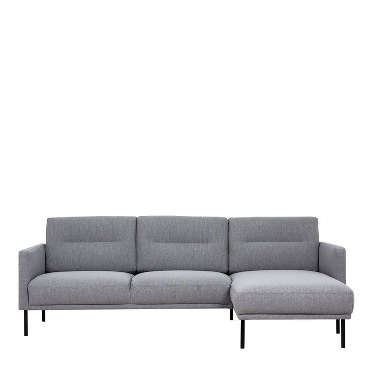 Woolwich Chaiselongue Sofa (RH) - Grey, Black Legs | Chaise longue Sofa | Sofa