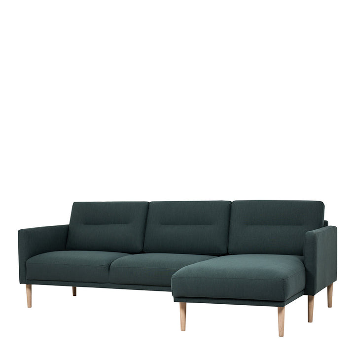 Woolwich Chaiselongue Sofa (RH) - Dark Green, Oak Legs | Chaise longue Sofa | Sofa