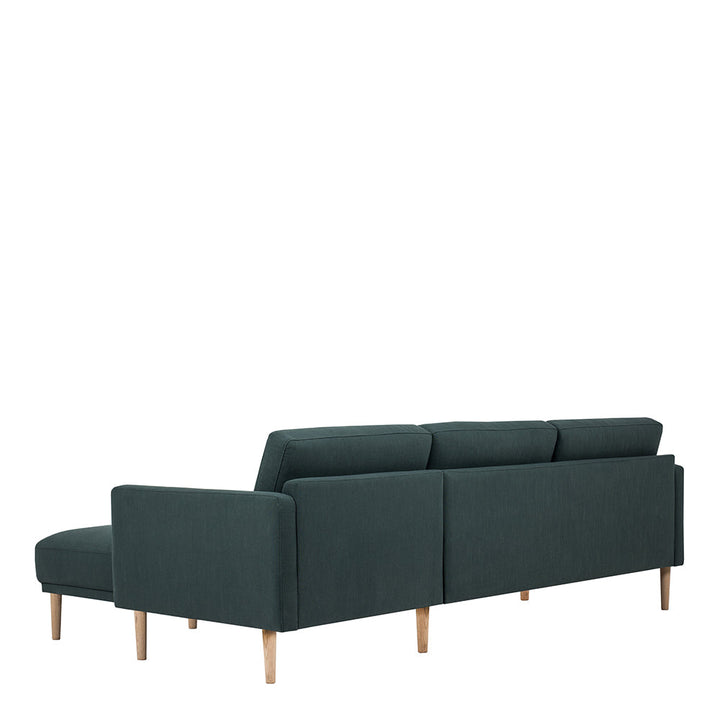 Woolwich Chaiselongue Sofa (RH) - Dark Green, Oak Legs | Chaise longue Sofa | Sofa