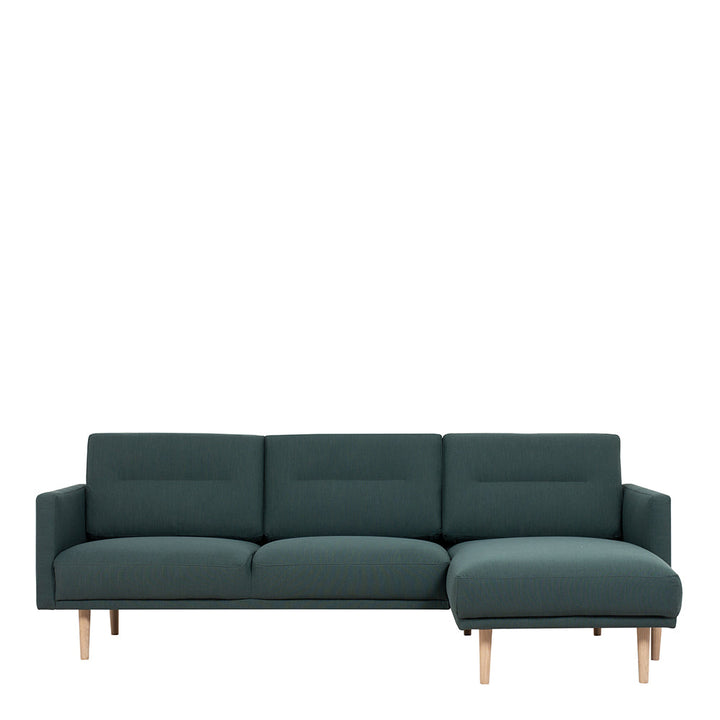 Woolwich Chaiselongue Sofa (RH) - Dark Green, Oak Legs | Chaise longue Sofa | Sofa