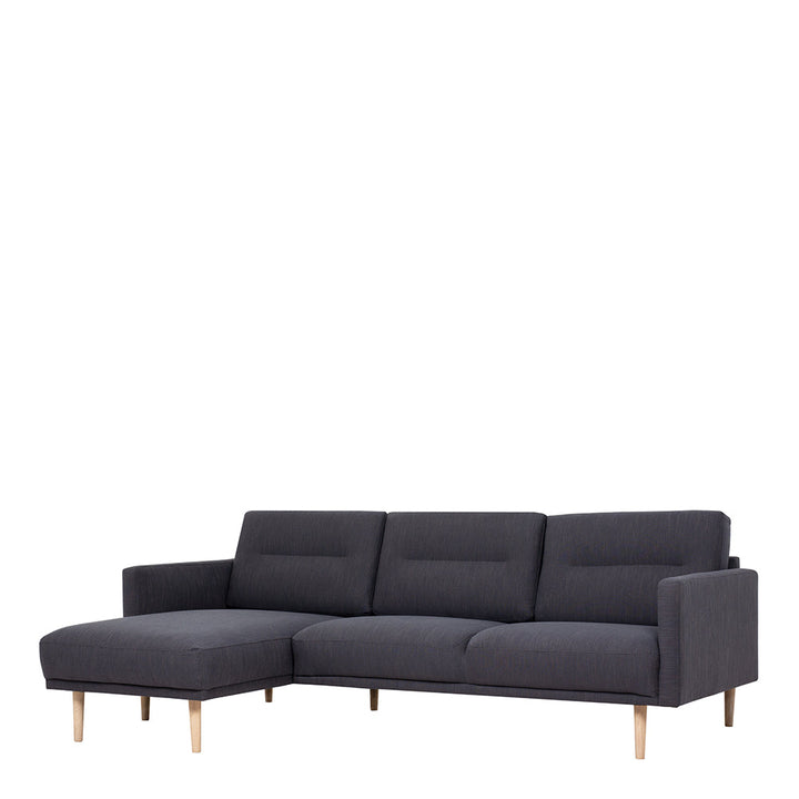 Woolwich Chaiselongue Sofa  (LH) - Anthracite, Oak Legs | Chaise longue Sofa | Sofa