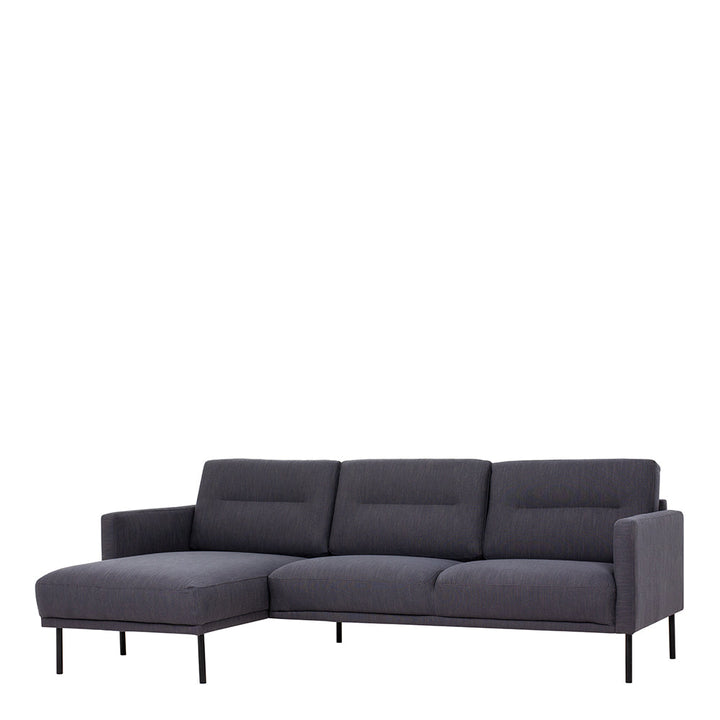Woolwich Chaiselongue Sofa (LH) - Anthracite , Black Legs | Chaise longue Sofa | Sofa