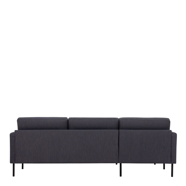 Woolwich Chaiselongue Sofa (LH) - Anthracite , Black Legs | Chaise longue Sofa | Sofa