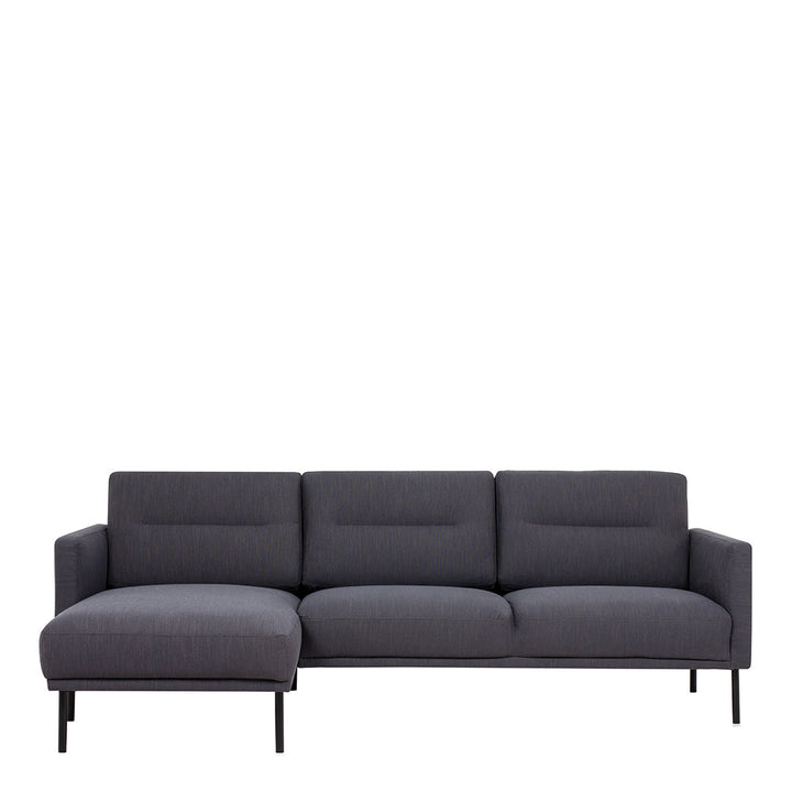 Woolwich Chaiselongue Sofa (LH) - Anthracite , Black Legs | Chaise longue Sofa | Sofa
