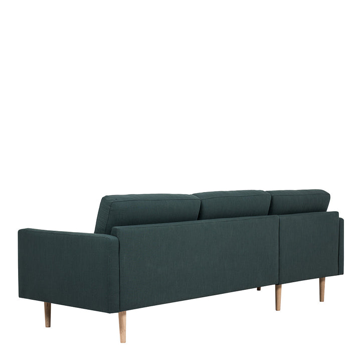 Woolwich Chaiselongue Sofa  (LH) - Dark Green, Oak Legs | Chaise longue Sofa | Sofa