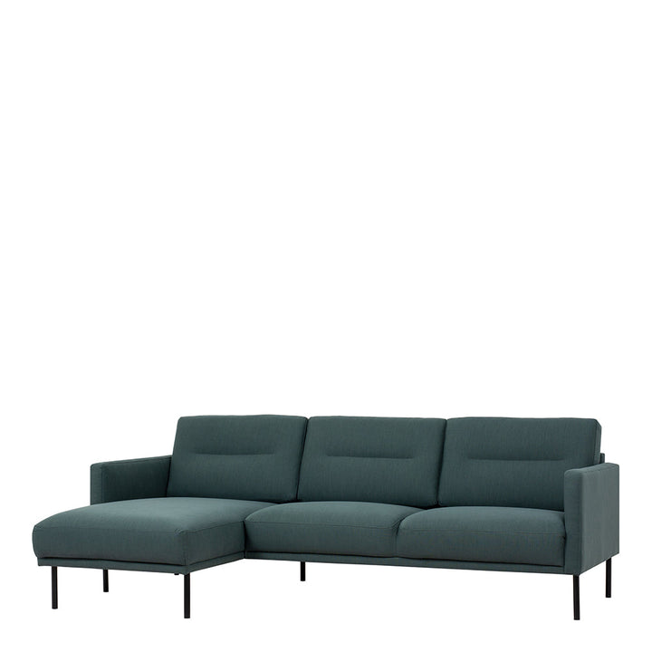 Woolwich Chaiselongue Sofa (LH) - Dark Green , Black Legs | Chaise longue Sofa | Sofa