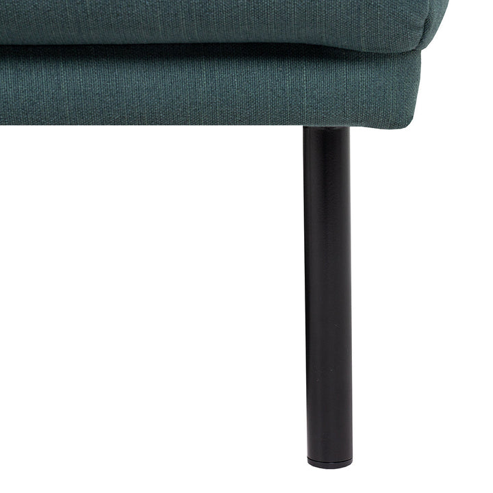Woolwich Chaiselongue Sofa (LH) - Dark Green , Black Legs | Chaise longue Sofa | Sofa