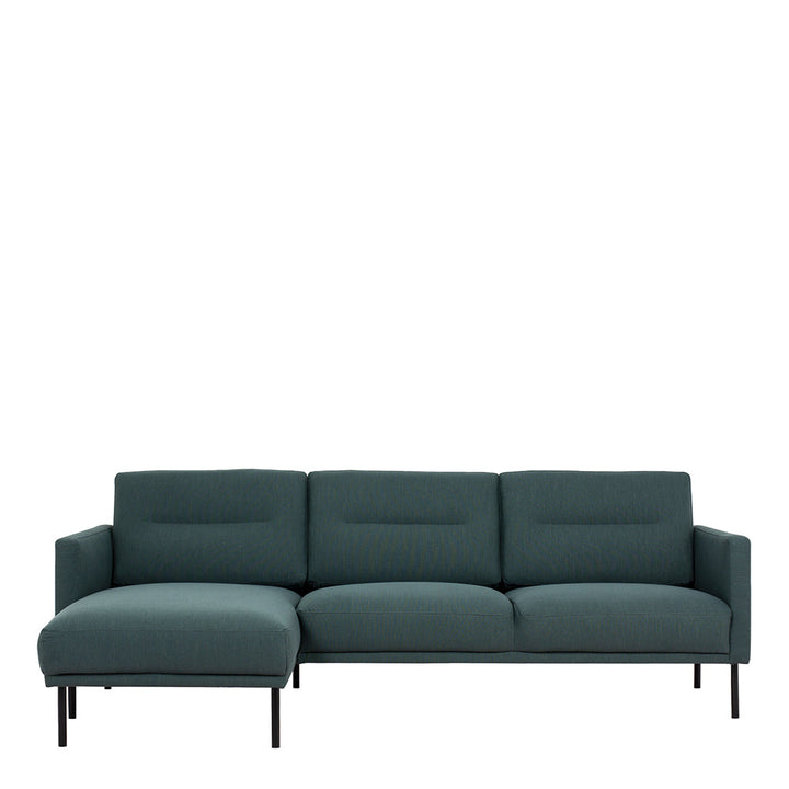 Woolwich Chaiselongue Sofa (LH) - Dark Green , Black Legs | Chaise longue Sofa | Sofa